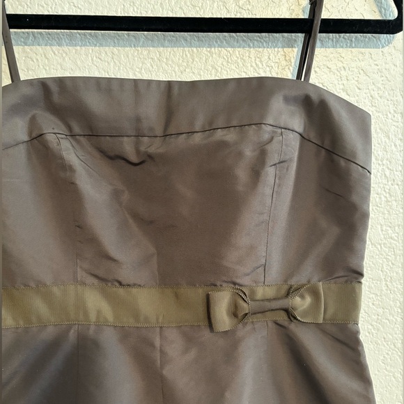 Vintage J.CREW Emma Silk Faille Dress Espresso size 6 - Picture 3 of 4